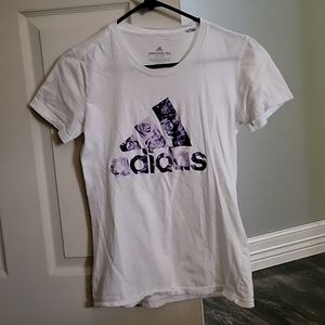Adidas, Adult XS, white t-shirt
